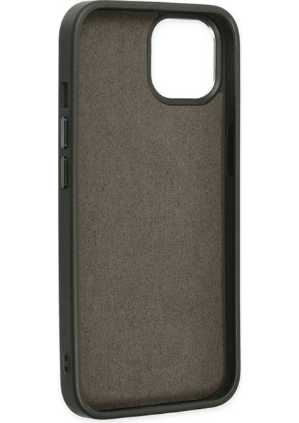 iPhone 14 Plus Kılıf Asya Deri Silikon - Koyu YEŞIL-(5796) - CHT4538-2477 fırsatları