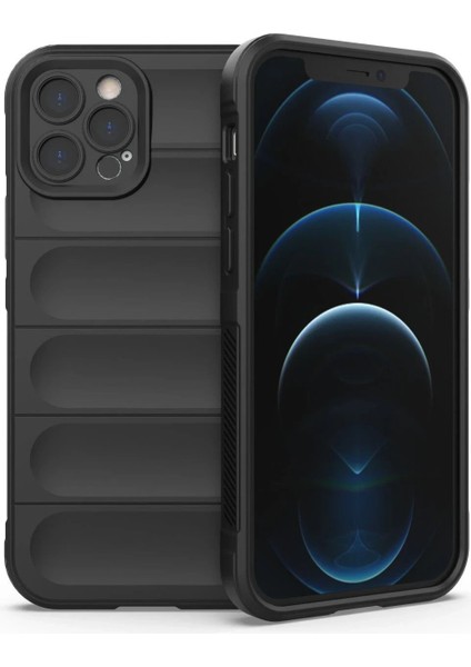 iPhone 12 Pro Kılıf Optimum Silikon - SIYAH-(5796) - CHT2804-9712