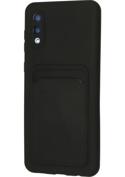 Samsung Galaxy A02 Kılıf Kelvin Kartvizitli Silikon - SIYAH-(5796) - CHT1826-3525 modelleri