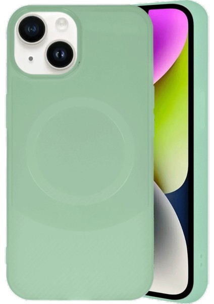 iPhone 14 Kılıf Maya Karbon Kapak - Su YEŞILI-(5796) - CHT2027-8313