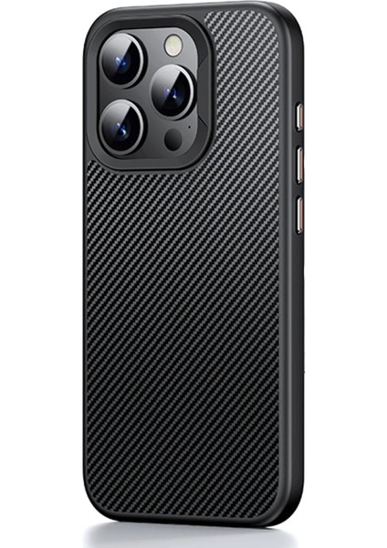 iPhone 14 Pro Dart Karbon Magsafe Kapak - SIYAH-(5796) - CHT6525-7439
