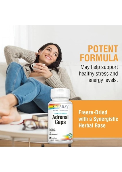 Freeze-Dried Adrenal Caps With Herb Activators Eleuthero Licorice Gotu Kola Clove Syzygium Aromatic Meyan Kökü fiyatları