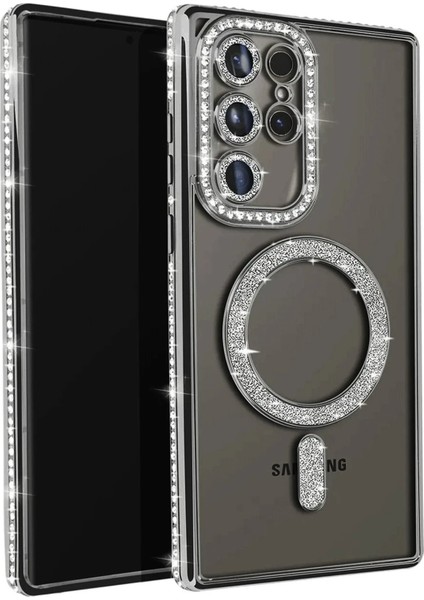 Samsung Galaxy S23 Ultra Joke Simli Magneticsafe Kılıf - SIYAH-(5796) - CHT8739-2691