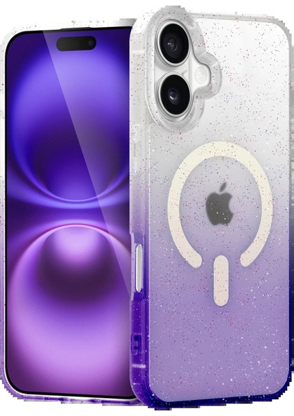 Apple iPhone 16 Pummel Shiny Magsafe Kapak - MOR-(5796) - CHT6054-3990