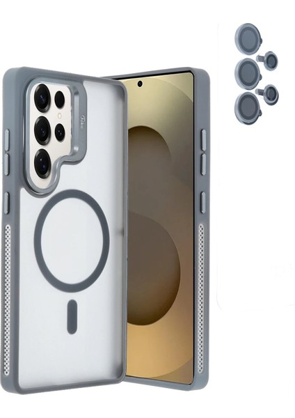 Samsung Galaxy S25 Ultra Flet Lens Magsafe Kapak - GRI-(5796) - CHT2533-1556 fiyatları