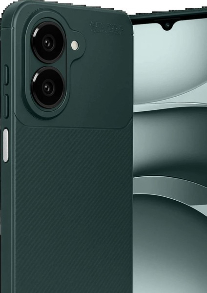 Samsung Galaxy A07 Auto Focus Karbon Kapak - Koyu YEŞIL-(5796) - CHT4282-6412 modelleri