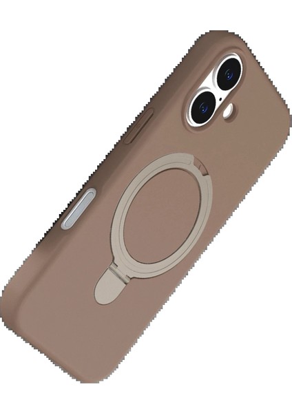 Apple iPhone 16 Plus Regal Magsafe Standlı Kapak - Çöl TITANYUM-(5796) - CHT3848-2576 fırsatları