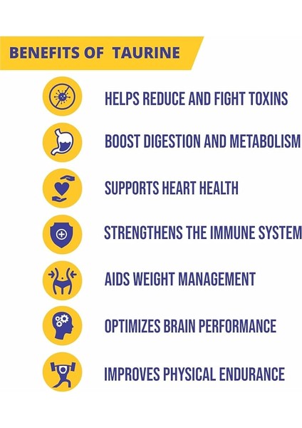 Taurine Premium Double Strength, 1000MG, 100 Vegcaps Nervous Mental System