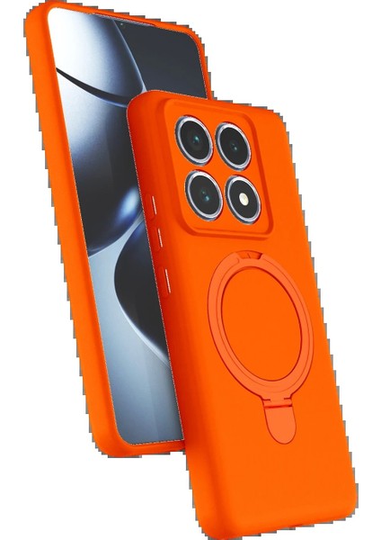 Xiaomi Mi 14T Pro Regal Magsafe Standlı Kapak - TURUNCU-(5796) - CHT4306-8154