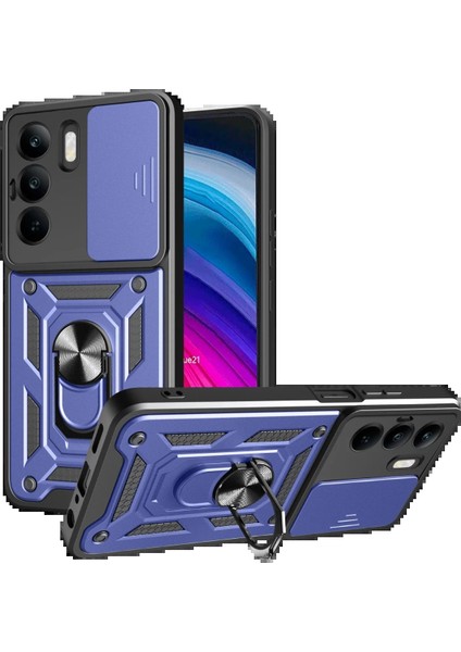 Realme C75 4g Kılıf Pars Lens Yüzüklü Silikon - LACIVERT-(5796) - CHT6813-6997