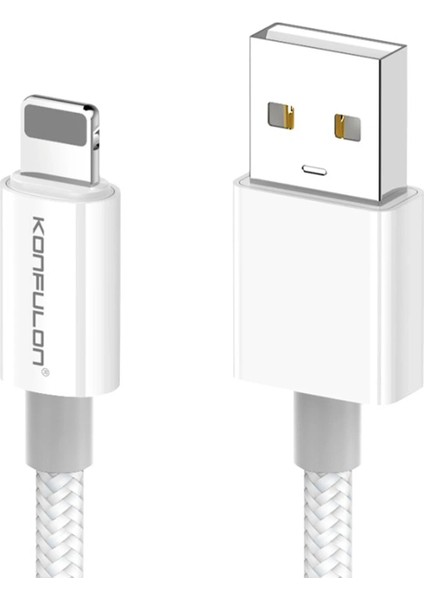DC79 1m 3A USB To Lightning Hızlı Şarj Kablo - BEYAZ-(5796) - CHT6907-1519