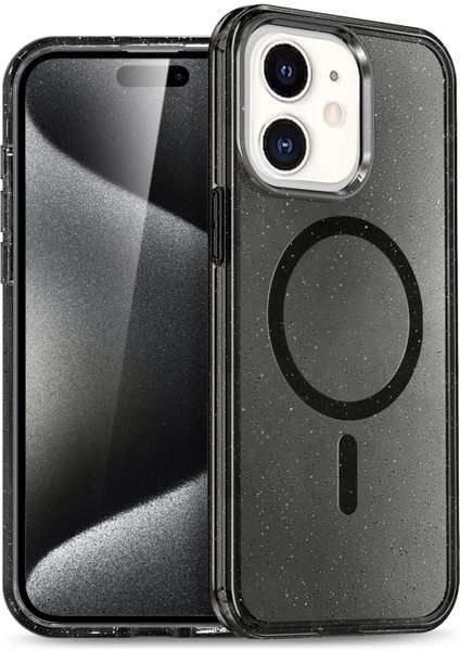 Apple iPhone 12 Star Magsafe Kapak - SIYAH-(5796) - CHT9684-6840