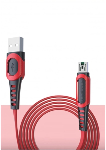 DC24 Micro USB Kablo 1.2m 4A - KIRMIZI-(5796) - CHT5128-5345