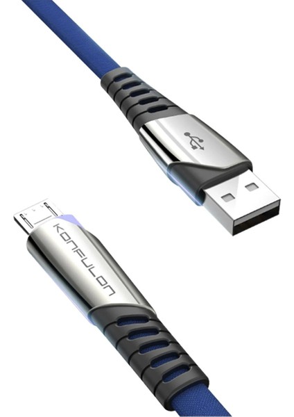 DC16 Micro USB Kablo 1m 2.4A - MAVI-(5796) - CHT4764-1154