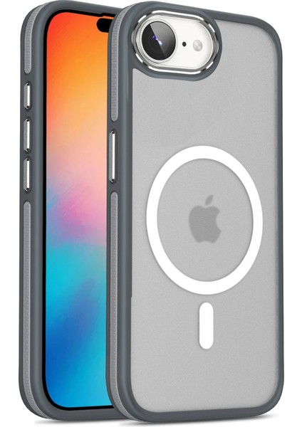 iPhone 16E Winner Magsafe Kapak - GRI-(5796) - CHT8215-4291