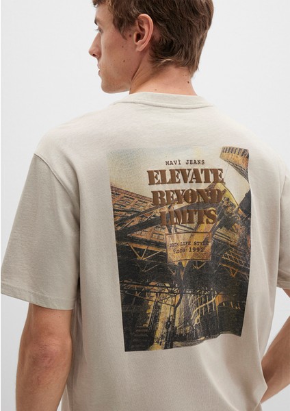 Baskılı Bej Tişört 0612837-70039 modelleri