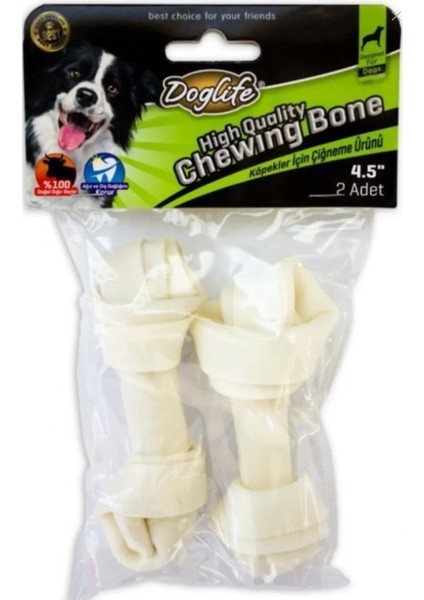 Doglife Düğümlü Kemik Yenilebilir Çiğneme Çubukları White 30GR Ad. 2li
