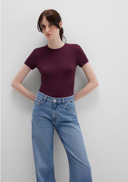 Bordo Basic Tişört 1613081-70434 modelleri