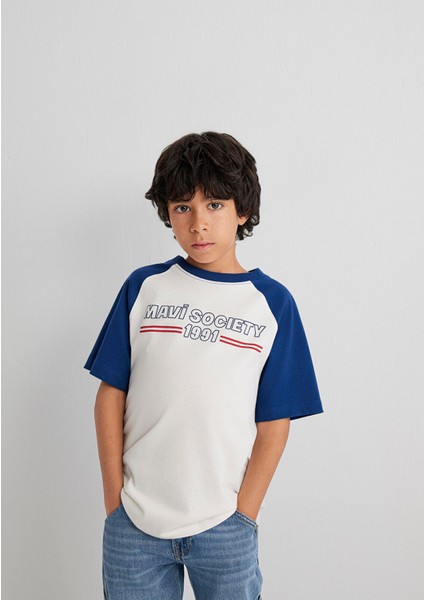 Baskılı Ekru Tişört 6610357-70057