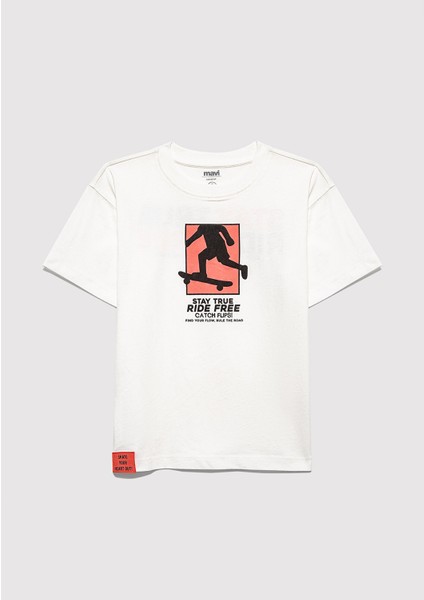 Baskılı Ekru Tişört 6610367-70057 fırsatları