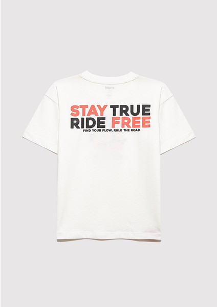 Baskılı Ekru Tişört 6610367-70057 indirimleri