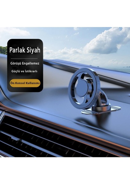 Q38 Ayarlanabilir Yapışkanlı Manyetik Magsafe Araç Tutucu - SIYAH-(5796) - BKS8957-6585 fiyatları