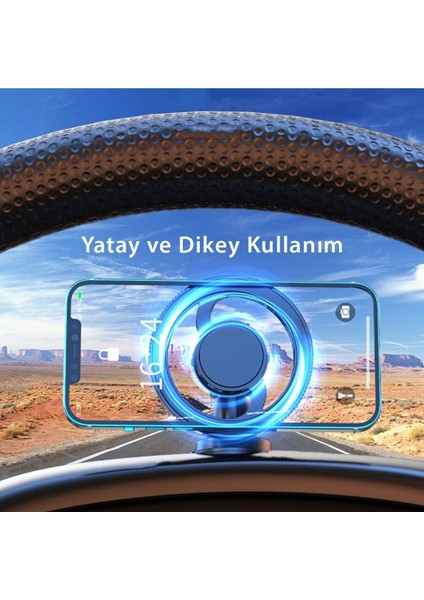 Q38 Ayarlanabilir Yapışkanlı Manyetik Magsafe Araç Tutucu - SIYAH-(5796) - BKS8957-6585 fırsatları