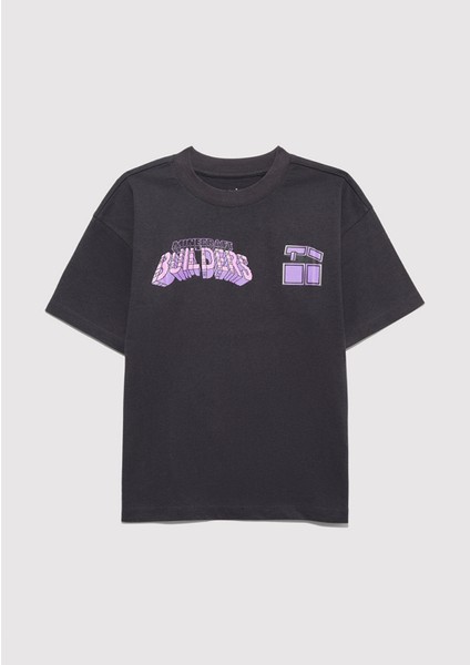 Minecraft Baskılı Antrasit Tişört 6610379-70087 modelleri