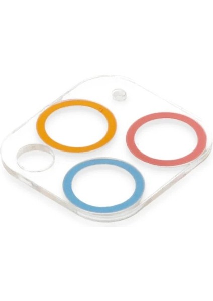 iPhone 11 Pro Max Renkli Kamera Lens Koruma Cam - PEMBE-MAVI-(5796) - BKS5825-5079 modelleri