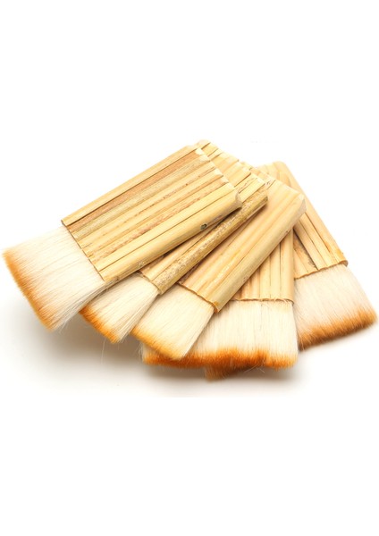 4 Adet/takım Bambu Saplı Boya Fırçası - Kahverengi (Yurt Dışından)