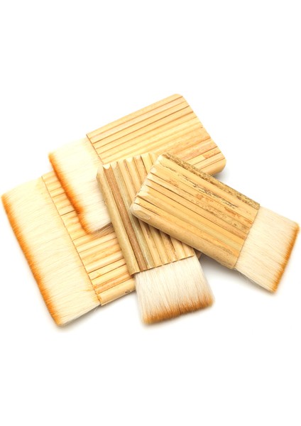 4 Adet/takım Bambu Saplı Boya Fırçası - Kahverengi (Yurt Dışından) fiyatları