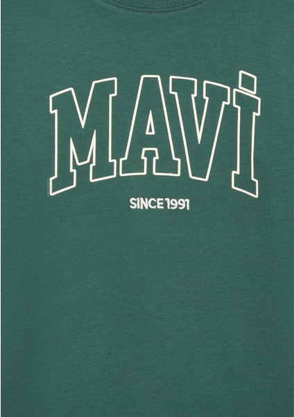Mavi Since 1991 Baskılı Yeşil Tişört 6610369-71930 indirimleri