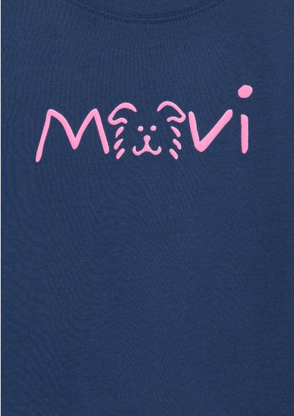 Mavi Köpek Baskılı Lacivert Tişört 7610363-87737 indirimleri