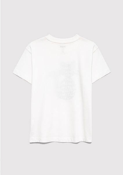 Kedi Baskılı Ekru Tişört 7610360-70057 fırsatları