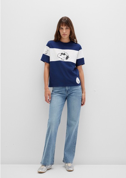 Snoopy Baskılı Lacivert Tişört 1613671-70491 fiyatları