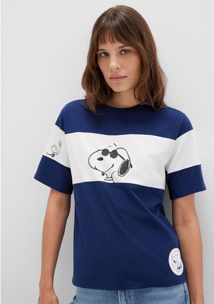 Snoopy Baskılı Lacivert Tişört 1613671-70491 fırsatları