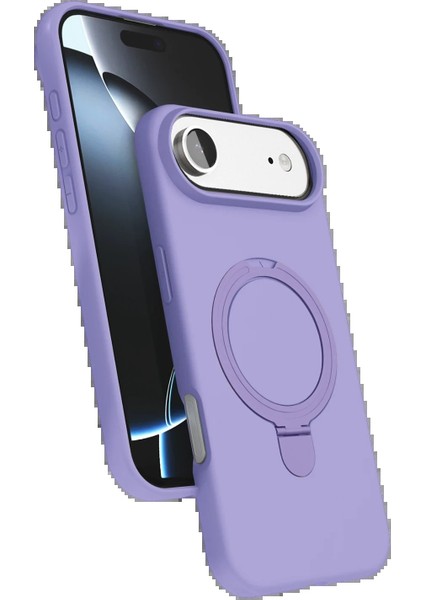 Apple iPhone 17 Air Regal Magsafe Standlı Kapak - LILA-(5796) - BKS2675-4657