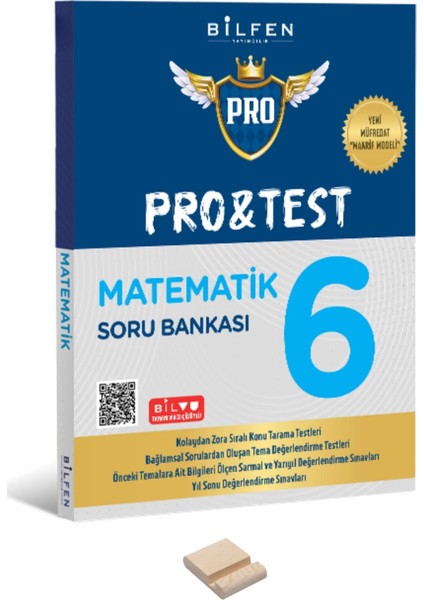 6. Sınıf Pro&test Matematik Soru Bankası ve Telefon Standı