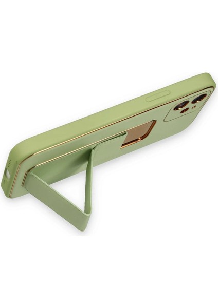 iPhone 12 Kılıf Coco Deri Standlı Kapak - Su YEŞILI-(5796) - BKS5097-4798 modelleri