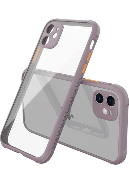 iPhone 12 Mini Kılıf Miami Şeffaf Silikon - Açık MOR-(5796) - BKS6563-2551