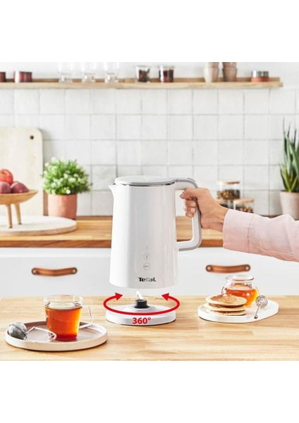 KO6931 Akıllı Dijital Su Isıtıcısı - 1.5l, 5 Isı Seviyesi, LED Ekran, 1800W, Sıcak Tutma, Güvenli Dokunuş, Beyaz modelleri