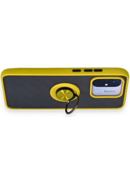 Xiaomi Redmi 12C Kılıf Montreal Yüzüklü Silikon Kapak - SARI-(5796) - MCT8362-9746 modelleri