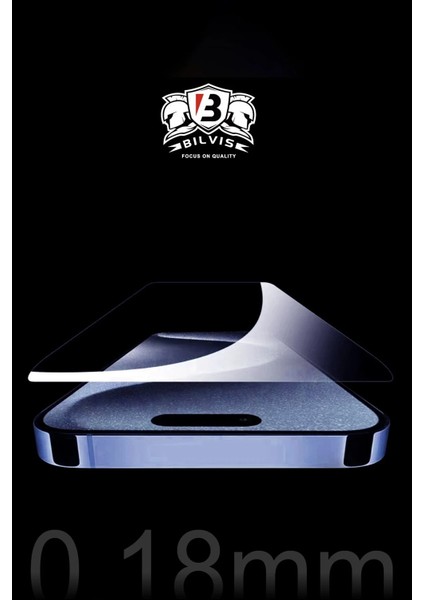 iPhone 15 Pro Bilvis 0.18MM Plus Cam Ekran KORUYUCU-(5796) - BKS6572-5677 modelleri