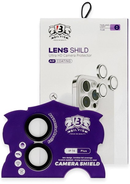 iPhone 16 Bilvis Titan Kamera Lens - SIYAH-(5796) - BKS3207-9846