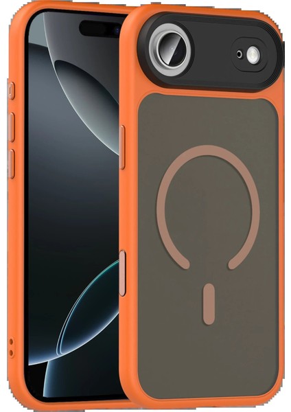 Apple iPhone 17 Air Megane Magsafe Kapak - TURUNCU-(5796) - MCT1728-3898