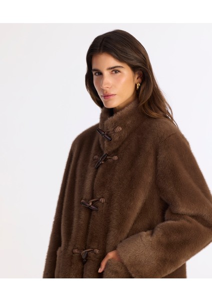 Regular Dik Yaka Uzun Kol Mont fırsatları