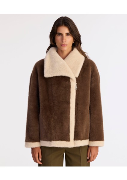 Regular Ceket Yaka Uzun Kol Mont