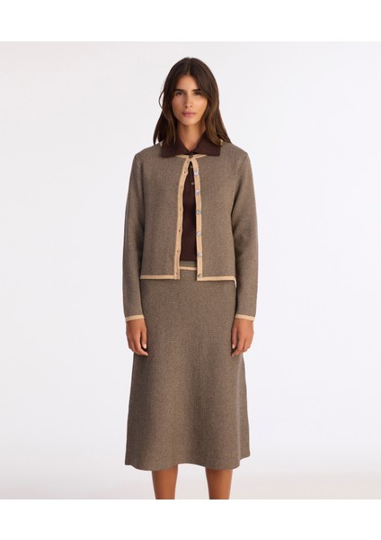 Regular Bisiklet Yaka Uzun Kol Hırka