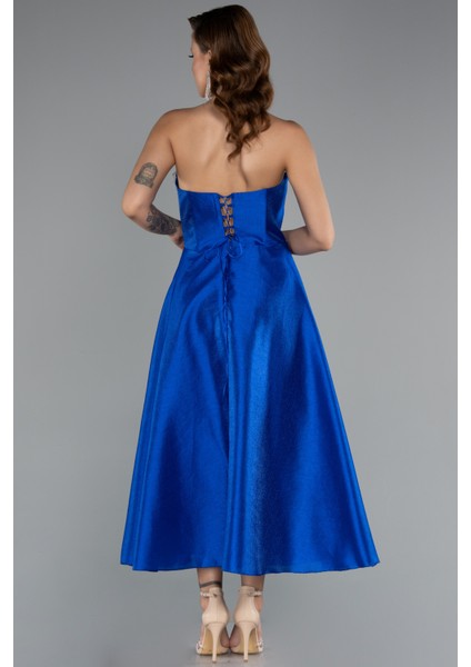 Straplez Balen Korse Midi Gece Elbisesi ABK2405 fiyatları