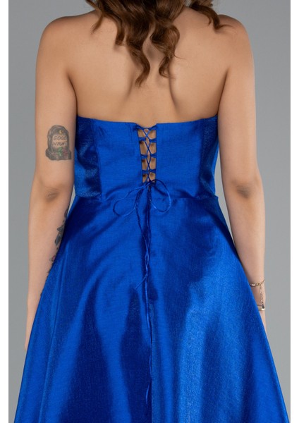 Straplez Balen Korse Midi Gece Elbisesi ABK2405 fırsatları